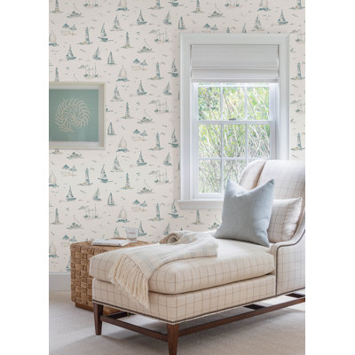 Papier peint adhésif taupe Set Sail