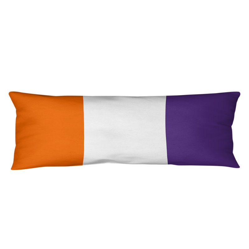 Polyester Medium Pillow, Kentucky , Orange/White