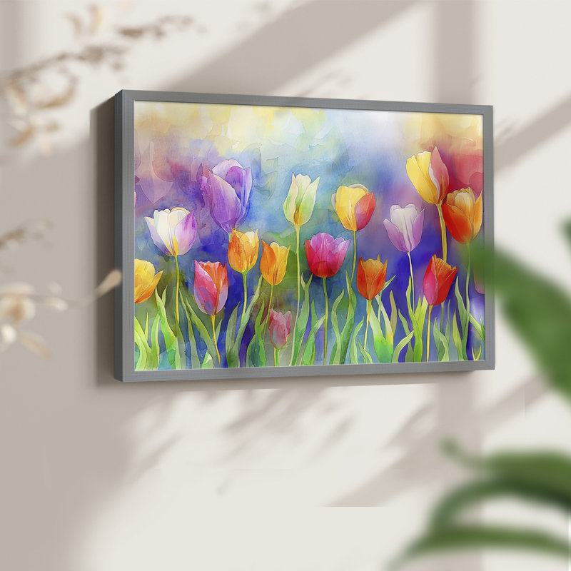 Série florale-C - reproduction encadrée - réarmable, H 11 po x l 14 po, Gris