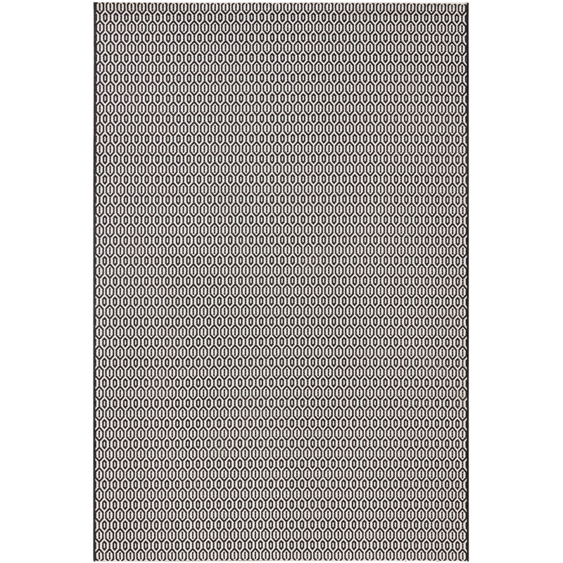Meadow Flatweave Black Rug, Rectangle 80 x 150 cm