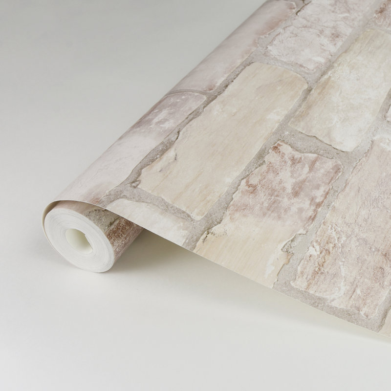 Rouleau de papier peint vieilli à la chaux L 33 pi x l 20,5 po, Neutre