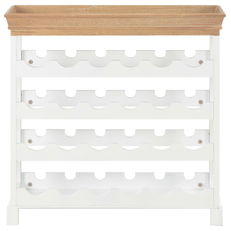 Rivka Floor Wine Bottle Rack, White/Beige
