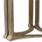 Metal Aluminum Accent Table with Stone Inspired Top 22" Champagne & White