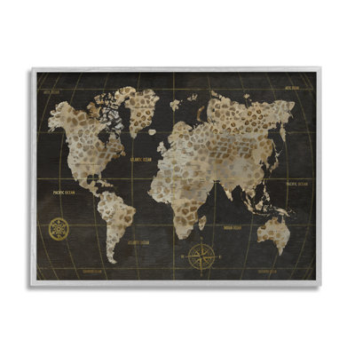" Rustic Giraffe Animal Pattern Atlas Map Compass " by Nan