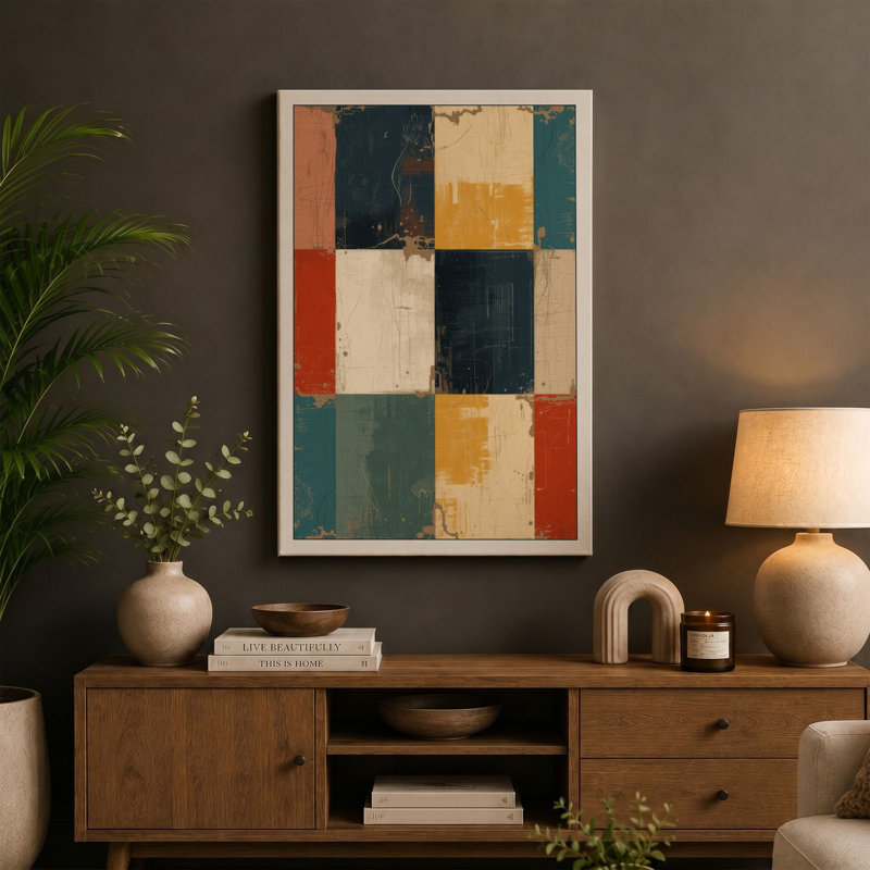 Weathered Panels Industrial - Wrapped Canvas, White Border, 30x20 - 76.2 x 50.8 cm