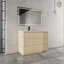 Ensemble de meuble-lavabo autoportant 48 po avec lavabo en céramique et 1 petite armoire de rangement à fermeture en douceur, contreplaqué