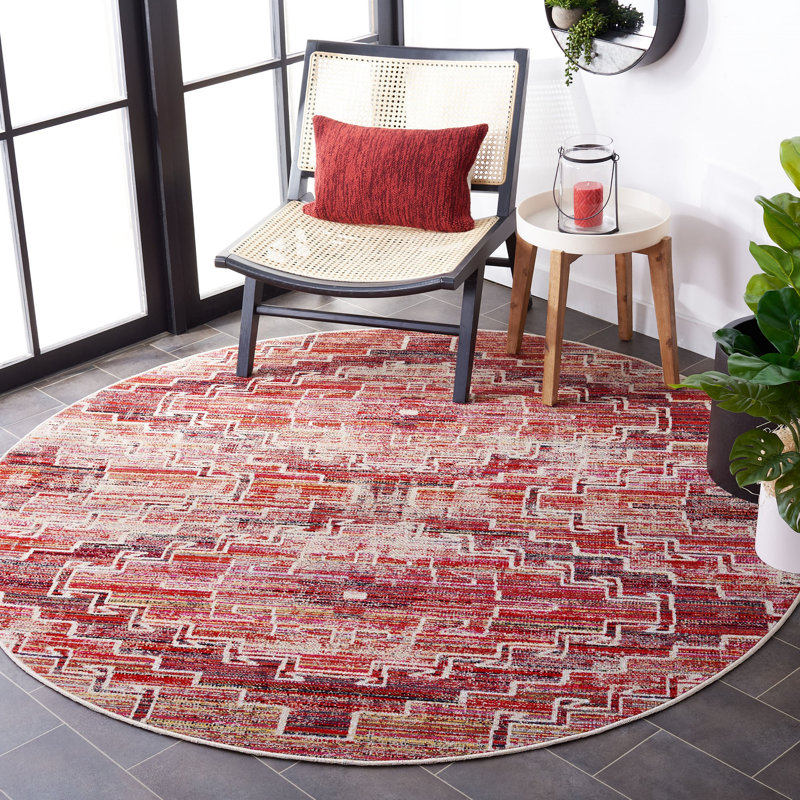 Nola 200 Performance Southwestern Indoor/Outdoor Area Rug, Square 6'7"