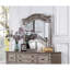 Commode et miroir en bois argent antique antique avec poignées suspendues et tiroirs suspendus