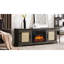 Meuble télé avec foyer et tablettes ajustables, 70 po, gris, l 65 po x P 15,97 po x H 23,79 po