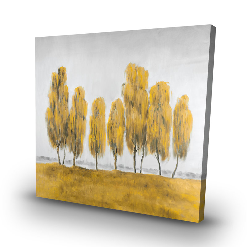 Seven abstract trees - 32"x32" art on canvas