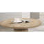 Table basse ronde de style contemporain avec piédestal en forme de cône, finition en bois d'hévéa durable et chêne-1599865885
