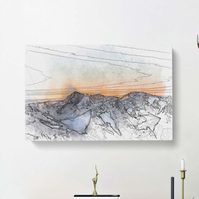 Sahale Glacier In Abstract - Wrapped Canvas