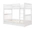 Lit superposé Twintwin avec 2 tiroirs de rangement, plateforme de sommeil blanche et stable idéale pour l'organisation de la chambre à coucher