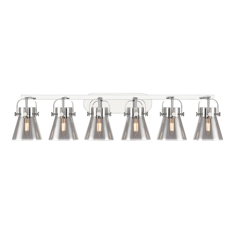 Éclairage pour meuble-lavabo mural 6 po 6 po Slana, Fumée, Chrome poli