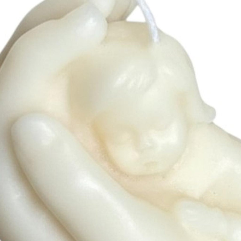 Bougie dimensionnelle pour bébé 3 po Ivory Lily of the Valley