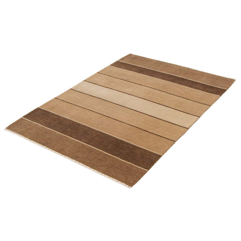 Tapis kaki noué à la main de conception unique 5 pi 2 po x 7 pi 4 po Rossville