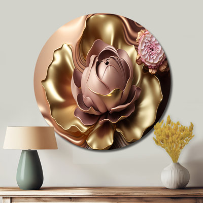 Holden - Floral Round Metal Art