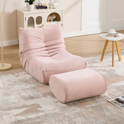 Fauteuils à billes pour adultes, fauteuil à billes avec repose-pieds, fauteuil en mousse à mémoire de forme, fauteuil de lecture confortable pour la chambre à coucher et le salon