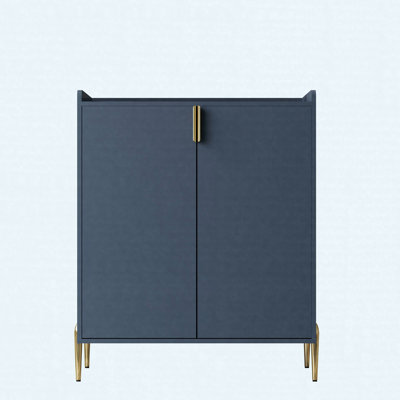 2-Door Modern Wine Bar Cabinet With Wine Rack, Adjustable Shelf, And Soft-Close Hinges – Dining Room Buffet & Liquor Cabinet