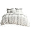 Housse de couette 3 pièces en coton - King/King, gris chiné pour lit king et rayures