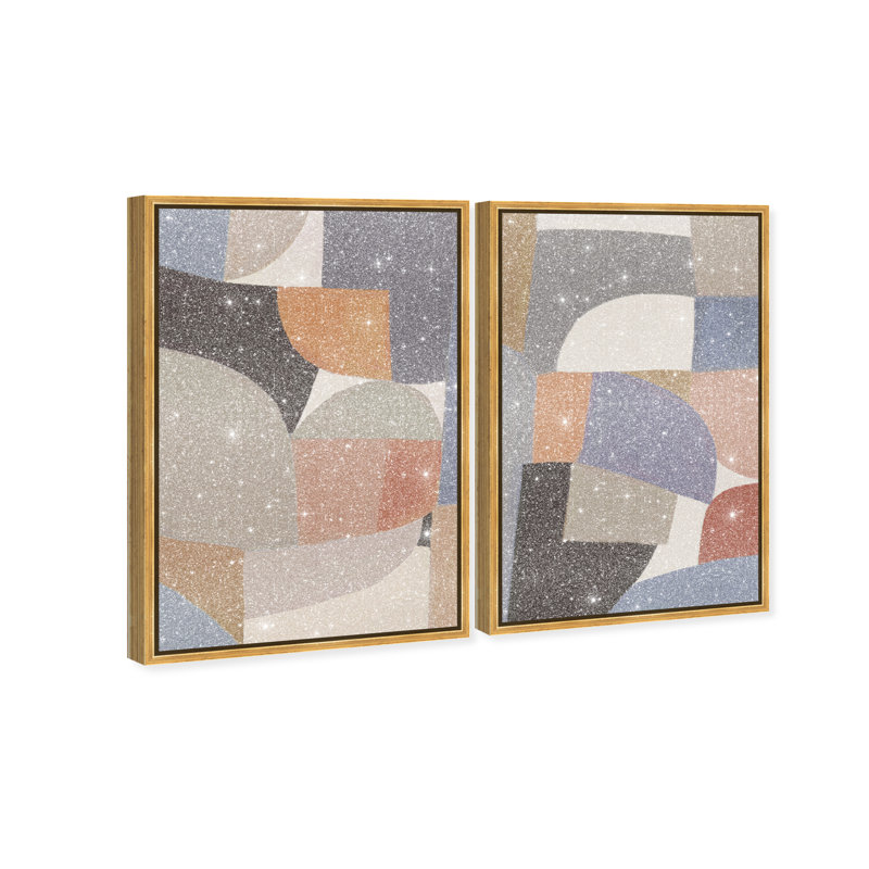 Muted Prelude Set Set by Oliver Gal, 50"H x 34"W, Gold Floater Frame