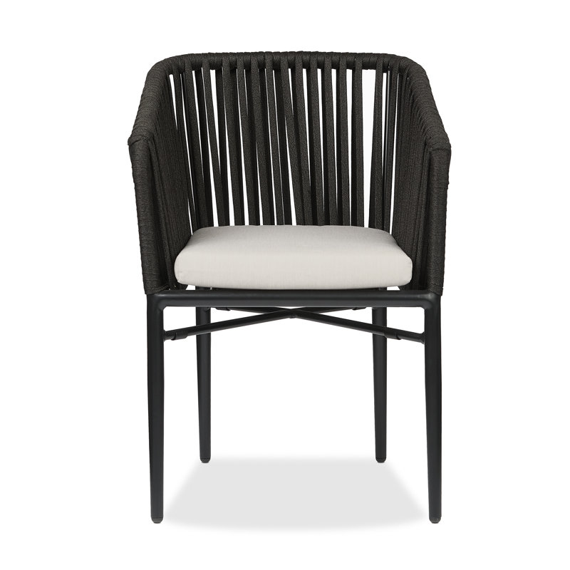 Real Flame Bodhi 2 Piece Outdoor Patio Dining Chair Set With Sunbrella Cushions In Play Oat Fabric