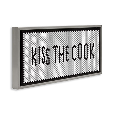 Cadre flottant rétro Kiss The Cook, design par Elizabeth Medley