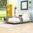 Queen Size Upholstered Platform Bed with Motion Sensor Lighting and Built-In Charging Station-1681848689