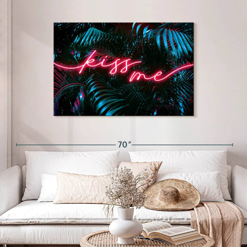 Tergel Kiss Me Neon, 30" H x 45" W
