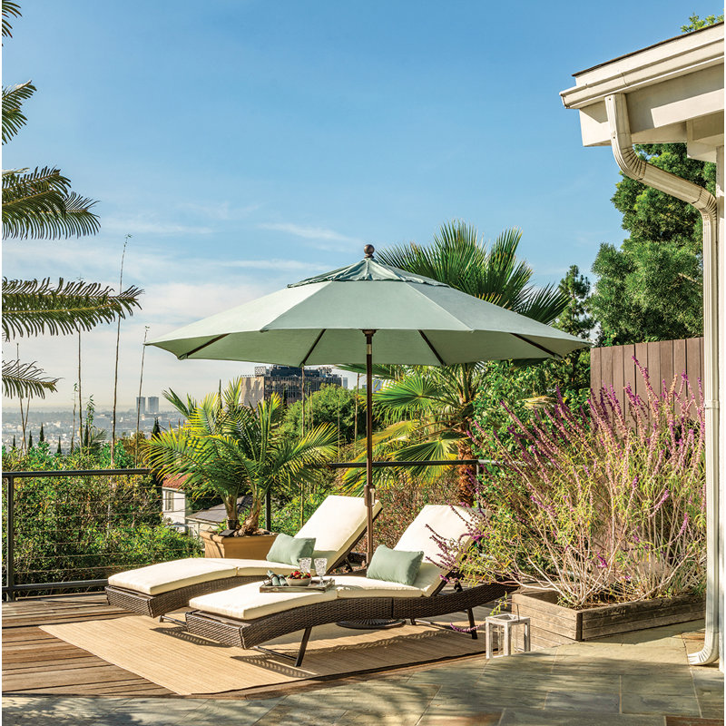 Canela 108'' Market Olefin Umbrella, Bronze, Spa