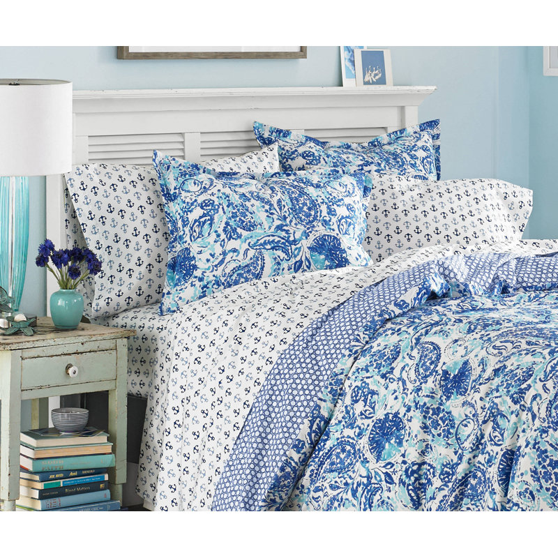 Poppy & Fritz Brooke Reversible Comforter Set, Twin Comforter + 1 Sham