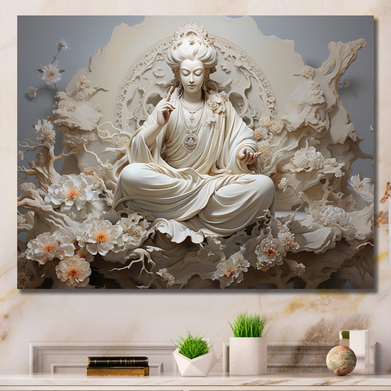 Hindou Bhagavad Gita Béni I, H 30 po x l 40 po x P 1,5 po, Toile tendue
