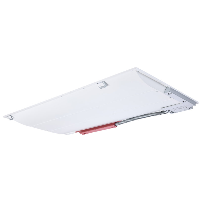 Finition blanche 120 x 277 volts sélectionnable sur place avec batterie de secours simple 2 x 4 DEL Troffer
