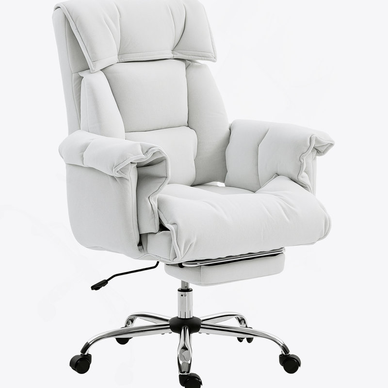 Chaise de bureau inclinable avec repose-pieds, chaise de bureau à haut dossier