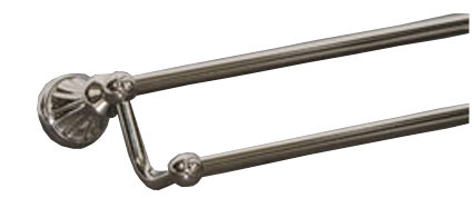 Hudson Bath Double 26 1/4" Wall Mounted  Towel Bar, Polished Nickel