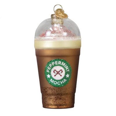 Old World Christmas Blown Glass Ornament for Christmas Tree, Peppermint Mocha