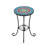 Patio Side Table With Shelf,Blue+Black