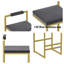 Ensemble de 2 tabourets de bar à hauteur de comptoir Modern - Structure en métal, revêtement, repose-pieds et dossier-1887342944