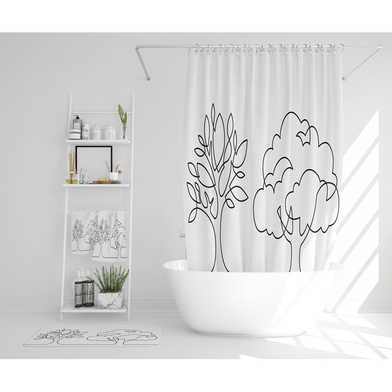 Neshka Polyester Shower Curtain Set