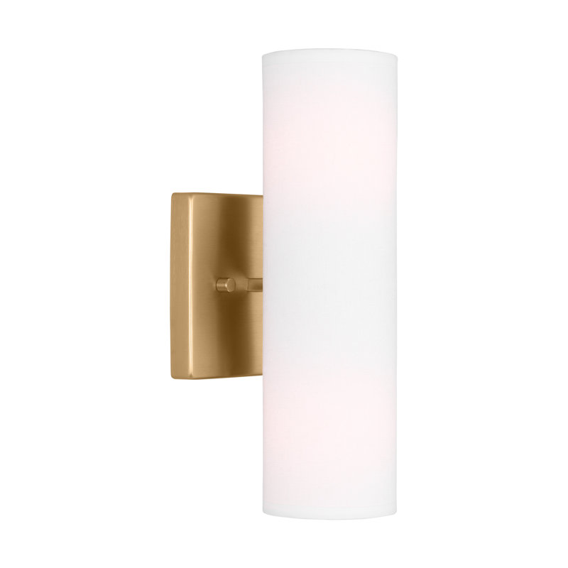 Applique murale moyenne 2 lumières Capalino, Laiton satiné