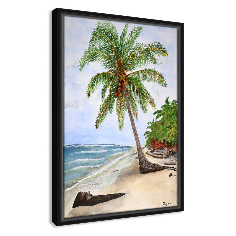 «Rashebia Paradise Print» par Mike Ragan pour, Noir, H 19,5 po x l 13,5 po