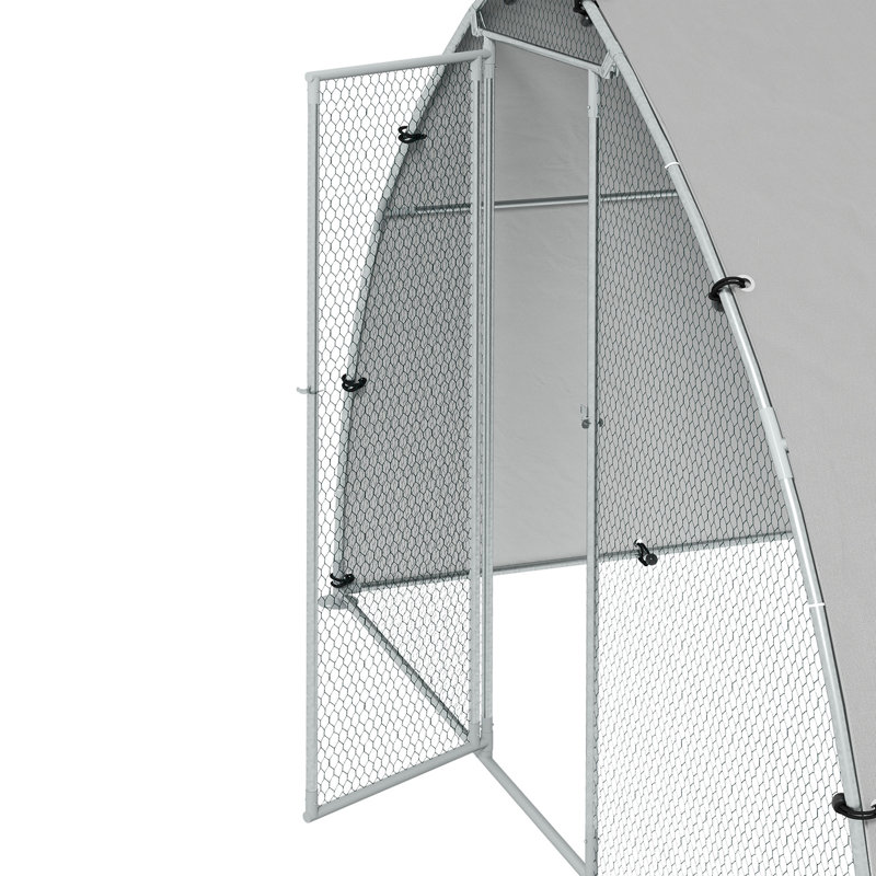 Walk-In Chicken Run with Cover for 4-6 Chickens 3 x 1.9 x 2.2m