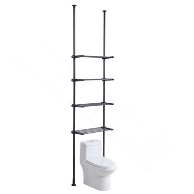 Étagère de salle de bain à 4 niveaux au-dessus de la toilette
