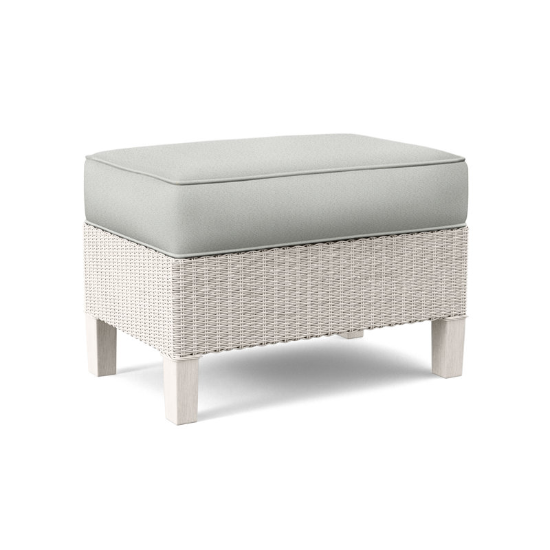 Gibraltar Ottoman, Gray Sugar Performance; 0863-84, Antique Frost White