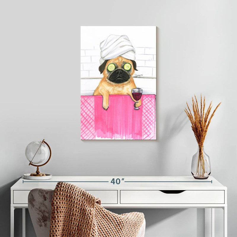 Ketti Pug Bath, 24" H x 16" W