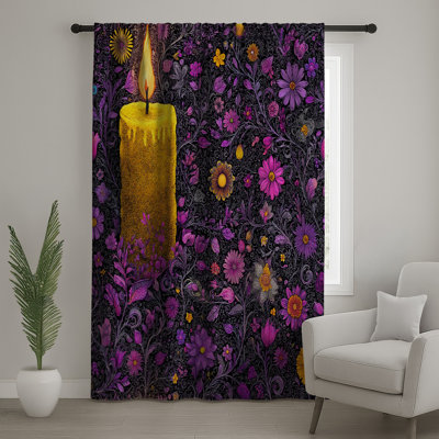 Rideaux bougie, voilages décoratifs et rideaux bougie - 1 panneau