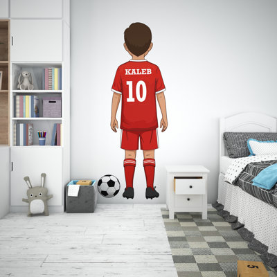 Soccer Boy Wall Decor, Football Wall Decal Sport Vinyl, Football Stickers, Boys Passion, Goal Wall Art, Wall Stickers, Kids Room Decor 670RS