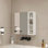 Une armoire à miroir en MDF blanc, un miroir de salle de bain, une armoire à miroir en MDF, un miroir de salle de bain mural séparé