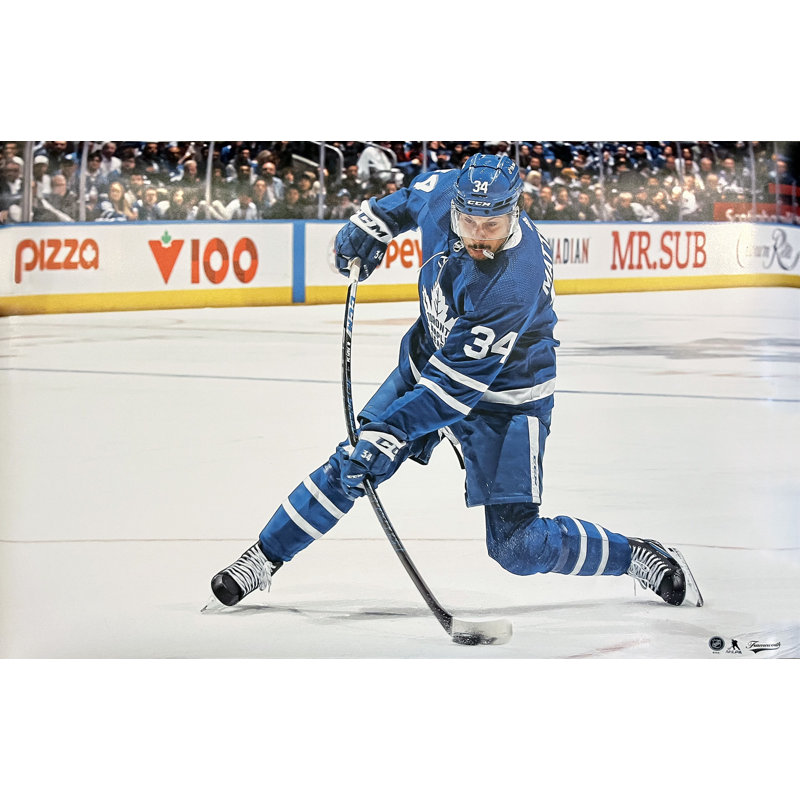 Reproduction d'affiche Auston Matthews Slapshot - Maple Leafs de Toronto 34 po x 22 po