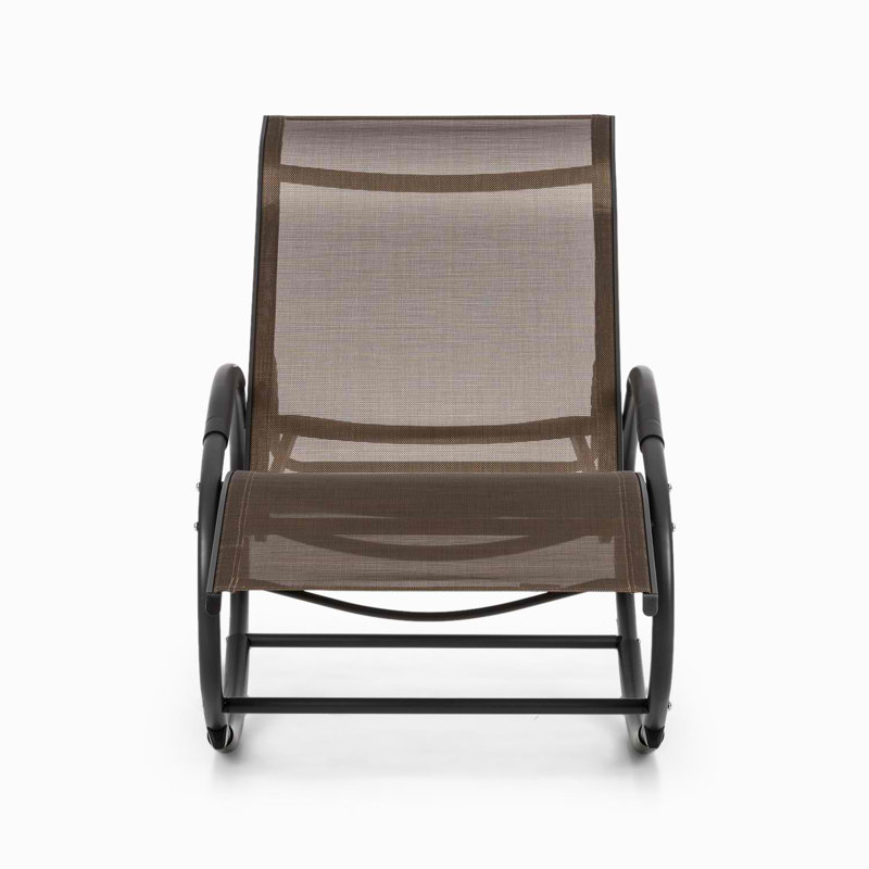 Metal Outdoor Chair, Brown, Black